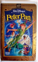 Disney Masterpiece PETER PAN 45th Anniversary LIMITED Edit. VHS 1998 NEW... - £18.99 GBP