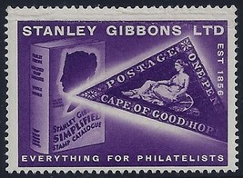 Scarce Stanley Gibbons Stamp Dealer Stamp on Stamp Cinderella Advertisin... - $7.99