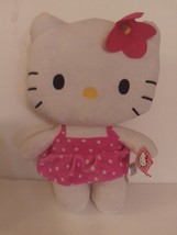 Hello Kitty In Pink Polka Dot Dress 15&quot; Tall By Fiesta Mint WIth All Tags - £39.90 GBP