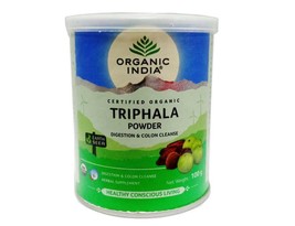 Organic India Triphala Polvere 100 Grammi Usda Ogm Cert Digestione Acidità Gas - £13.13 GBP