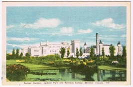 Ontario Postcard Windsor Sunken Gardens Jackson Park Kennedy College - £1.68 GBP