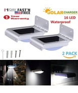 2x Solar Light Motion Sensor Outdoor Wall Security Night Light for Gutte... - £39.30 GBP