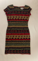J. Stevens Pattern Women&#39;s Dress with Shoulder Pads Size 6 - e312 - $15.05