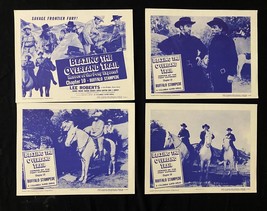 Blazing The Overland Trail Serial Complete 4 Lobby Card Set Chapter 10 - £49.32 GBP