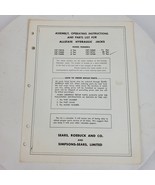 Vintage Sears Roebuck & Co Allstate Hydraulic Jacks Assembly Operating Instruct - $15.01 CAD
