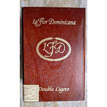 La Flor Dominicana Double Ligero Wooden Cigar Box 6 5/8 x 4 1/2 x 3 1/2 - $8.86