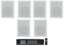 (6) JBL CONTROL 128 WT 8&quot; 50w Commercial 70v In-Wall Speakers+Amp For Re... - $2,321.99