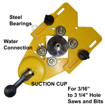 Diamond Hole Saw Drill Guide Set + Water Feed System Keep Bits Straight ... - $39.58