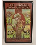 De Laval Cream Separator Tin Metal Advertising Sign Dairy  - €38,64 EUR