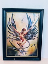 Boris Vallejo Fantasy Art Julie Bells print 8X6 vtg frame Fairy Siren Si... - £31.18 GBP