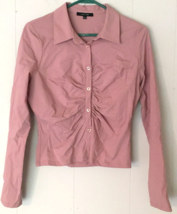 Love Tree blouse size M women button close pink long sleeve - £7.59 GBP