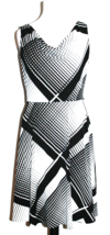 White House Black Market Sleeveless Dress Size 4 Black &amp; White Knee Length - £14.39 GBP