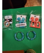Lot of 4 Pairs Papparrazzi Pierced Earrings.  Several Are New In Orig Pa... - $23.07 CAD