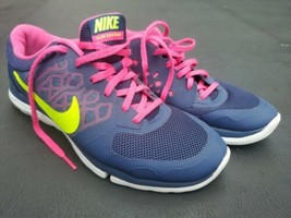 Women&#39;s Size 9 Nike Flex 2015 Run Pink/Blue/Neon Green - B4 - £21.75 GBP