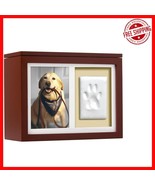 Customizable Espresso Pet Memorial Box with Paw Print Kit for Lasting Me... - $1,027.72 MXN