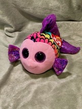 Ty Beanie Boos Collection-Multicolored Flippy the Fish-Retired (2017)-NWT - £10.83 GBP