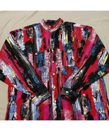 Vintage Panhandle Slim Shirt XL rare crazy color firestorm 48&quot; Chest USA... - £43.63 GBP