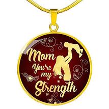 Express Your Love Gifts Mom Necklace Gift Mom You&#39;re My Strength Stainless Steel - £43.47 GBP