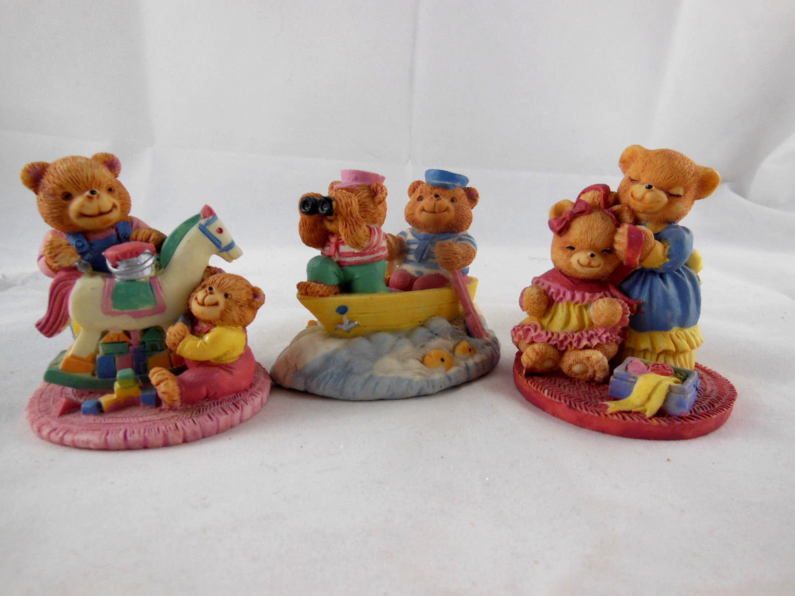 Mini Teddy Bears Oriental Trading Company Resin vintage 2 to 2.25" Tall So cute! - $12.86