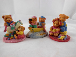 Mini Teddy Bears Oriental Trading Company Resin vintage 2 to 2.25&quot; Tall So cute! - £10.05 GBP