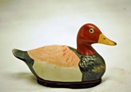 Old Vintage Porcelain Mallard Duck Figurine Curio Shadowbox Shelf Decor - £11.72 GBP