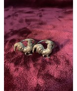 Pair Of Brass Rooster Napkin Rings - $4.95