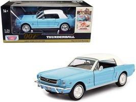 1964 1/2 Ford Mustang Light Blue with White Top James Bond 007 &quot;Thunderball&quot; (1 - £35.43 GBP