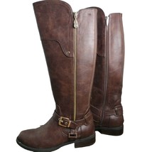 Guesstall Riding Boots Round Toe Zipper Close Decor New Size 8 - $31.68