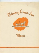 Chimney Corner Inn Menu Stamford Connecticut 1960&#39;s - £45.89 GBP