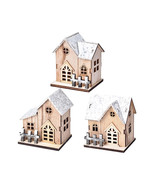 Anyhouz Christmas Wooden House Luminous Tabletop Decoration - $560.70 MXN