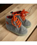 Fila Infant Baby Boys 0-6 months Fila Crib Shoes Gray Orange Plaid - $14.74
