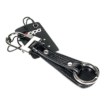 Zippo Original Black Leather Key Chain Collectors Item - £25.17 GBP