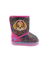 Paw Patrol Cold Weather Boots Size 7 Skye and Everest Glitter Sequins - £13.54 GBP