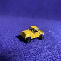 Tootsietoy Jeep CJ Yellow Pickup Safari Truck 2” Chicago USA 1969 - £5.34 GBP