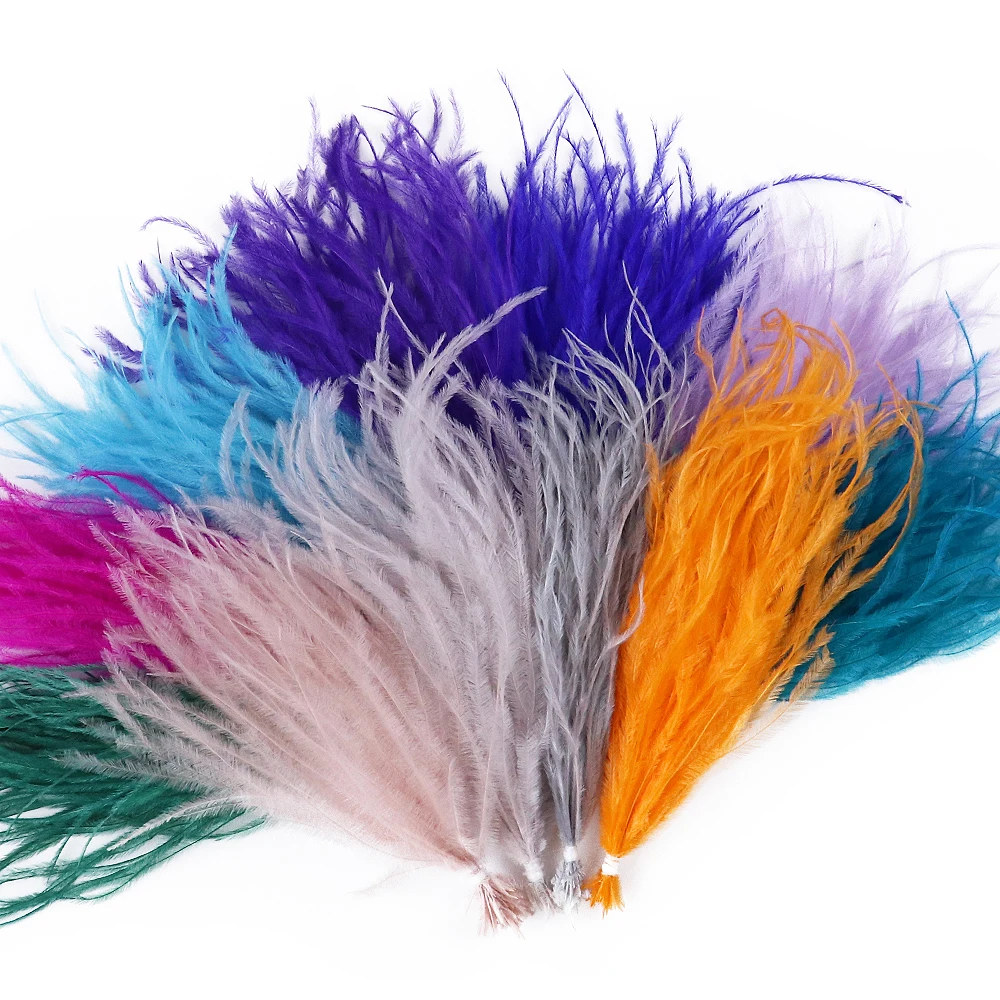 House Home 1 Bundle Ostrich Feathers Filament String Dyed Colorful 10-15/15-18 C - £20.08 GBP