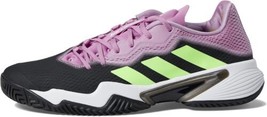 adidas Mens Barricade Tennis Shoes 9.5 Carbon/Signal Green/Pulse Lilac - £77.62 GBP