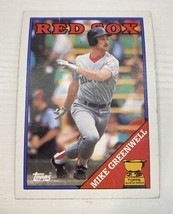 1988 Topps Baseball Card #493 Mike Greenwell Boston Red Sox - £1.17 GBP