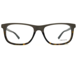 Prada Eyeglasses Frames VPR 03R TFL-1O1 Brown Tortoise Grey Square 55-18... - $128.69