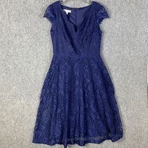 London Times A-Line Dress Women&#39;s Size 8 Blue Half Sleeve 100% Polyester - €13,86 EUR