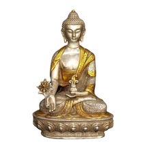 Chinese Tibetan Buddhism Silver Copper Gilt Sakyamuni Buddha Statues - £69.19 GBP