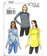 Vogue V227 Misses 6 to 14 Casual Pullover Tops Uncut Sewing Pattern - £14.76 GBP