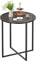 Saygoer Round Dining Table Small Kitchen Table Black Glass Dining, All B... - $876.74 MXN