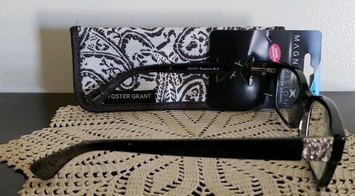 FOSTER GRANT~BLACK PLASTIC FRAME READING GLASSES~ +2.00 ~ ROXANNA~ TG1017 ~G22 Item image 4