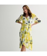 Women&#39;s Harper Rose Printed Wrap Dress, Size: 12, Yellow Team - $540.97 MXN