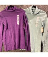 Duluth Trading Shirt Womens Medium Lot of 2 Longtail Turtleneck Purple B... - £18.04 GBP