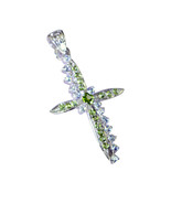 excellent Peridot 925 Sterling Silver Green Pendant genuine indian US gift - $839.69 MXN+