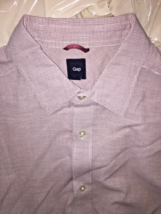 GAP  Button Up Shirt Men&#39;s Size M Brown Checkered Long Sleeve - £11.64 GBP