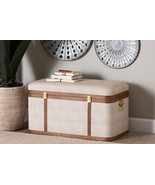 Eira Weathered White Canvas Storage Trunk - $3,812.23 MXN