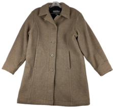 Vintage Woolrich Coat Women’s M Hazelnut Heather Brown Dress Wool Blend Long - £52.62 GBP