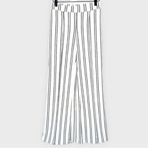 AKIRA white &amp; black stripe wide leg high waisted pants trousers size medium - £19.02 GBP